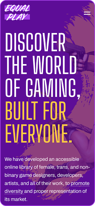 Equal Play Mobile Website Mockup